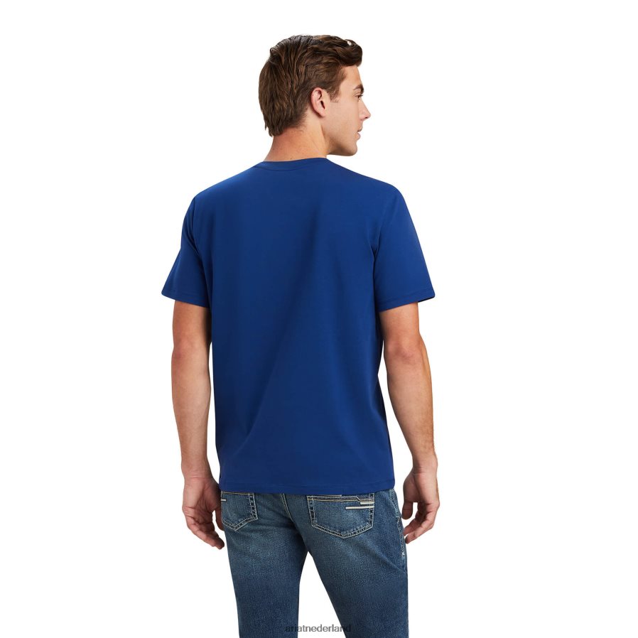 landgoed blauw Varsity-T-shirt Ariat Heren toppen PJ26LN730