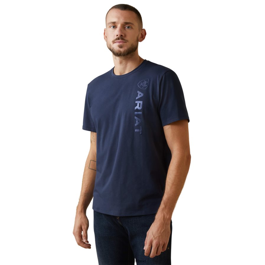 marine T-shirt met verticaal logo Ariat Heren toppen PJ26LN754