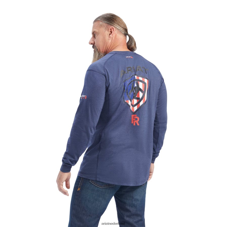 marine heide fr luchtdienst t-shirt Ariat Heren toppen PJ26LN821