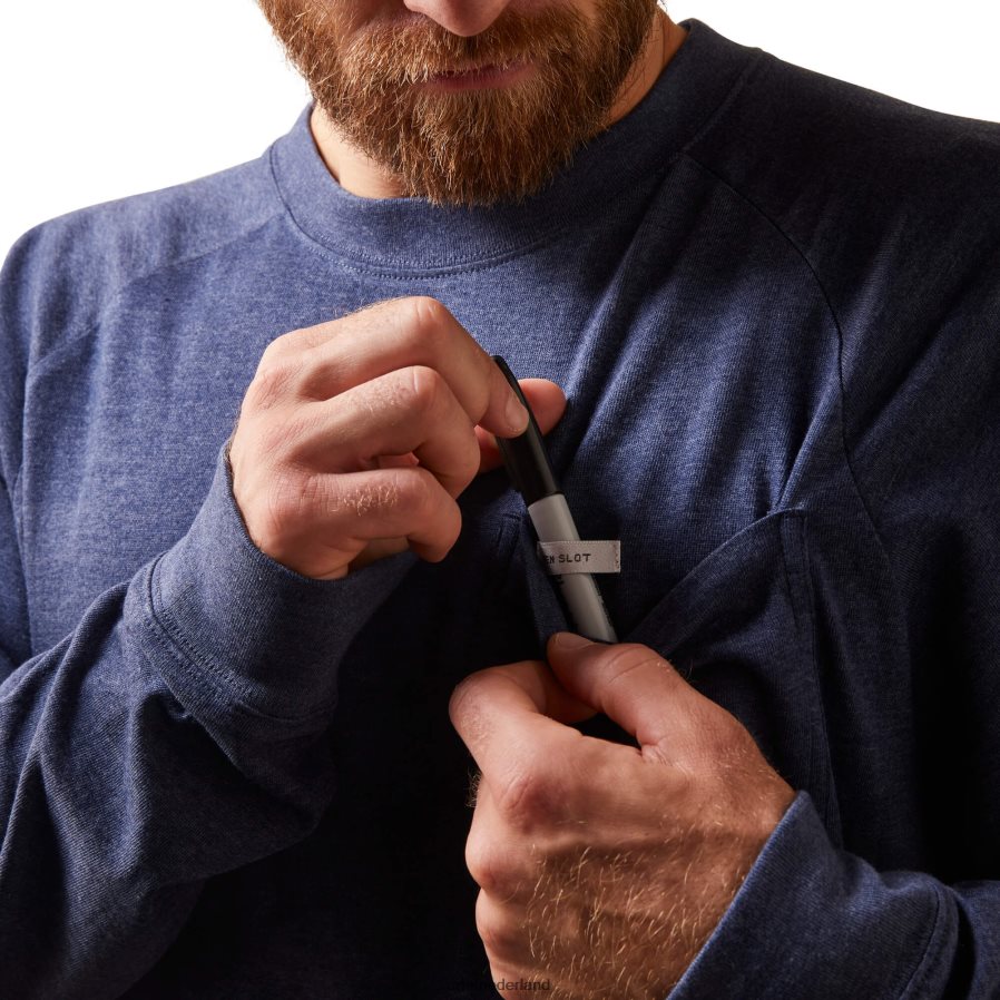 marine heide sterk grafisch t-shirt van wapeningkatoen Ariat Heren toppen PJ26LN617