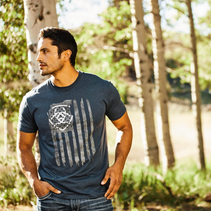 marine heide verticale vlag Ariat Heren toppen PJ26LN622