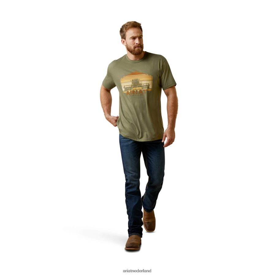 militaire heide T-shirt combineren Ariat Heren toppen PJ26LN917