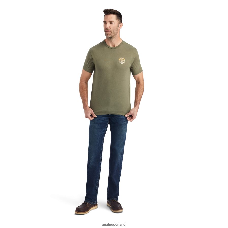 militaire heide ster t-shirt Ariat Heren toppen PJ26LN583