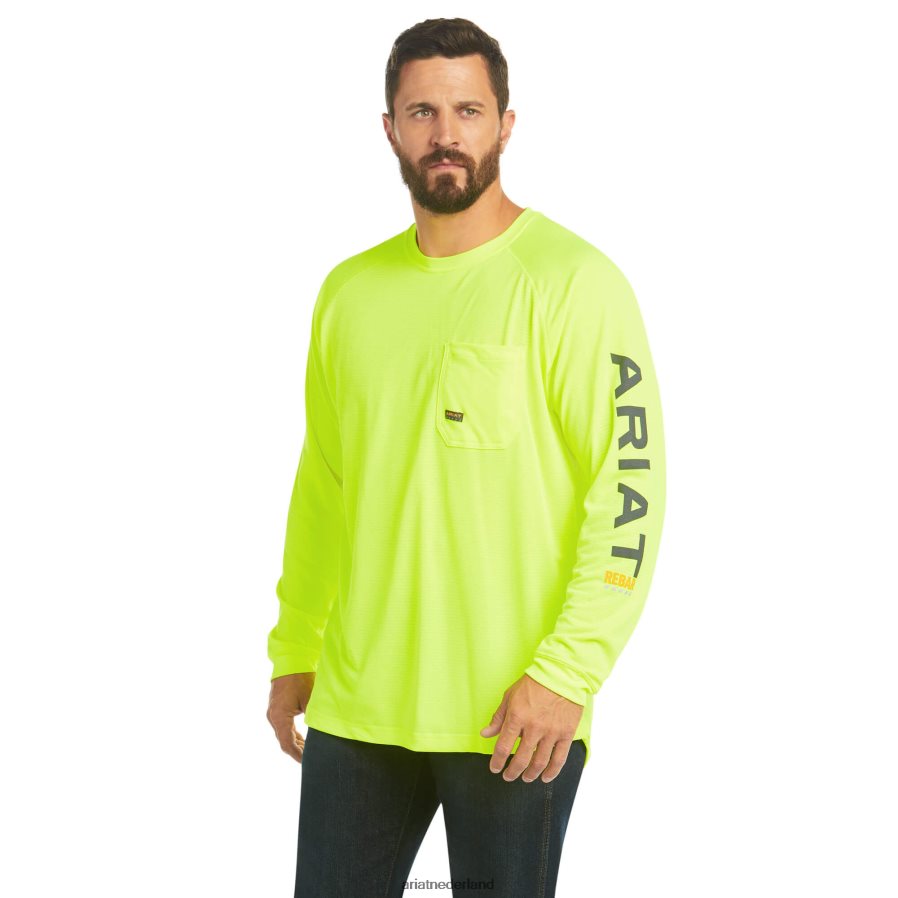 neon limoen wapening hittevechter t-shirt Ariat Heren toppen PJ26LN650