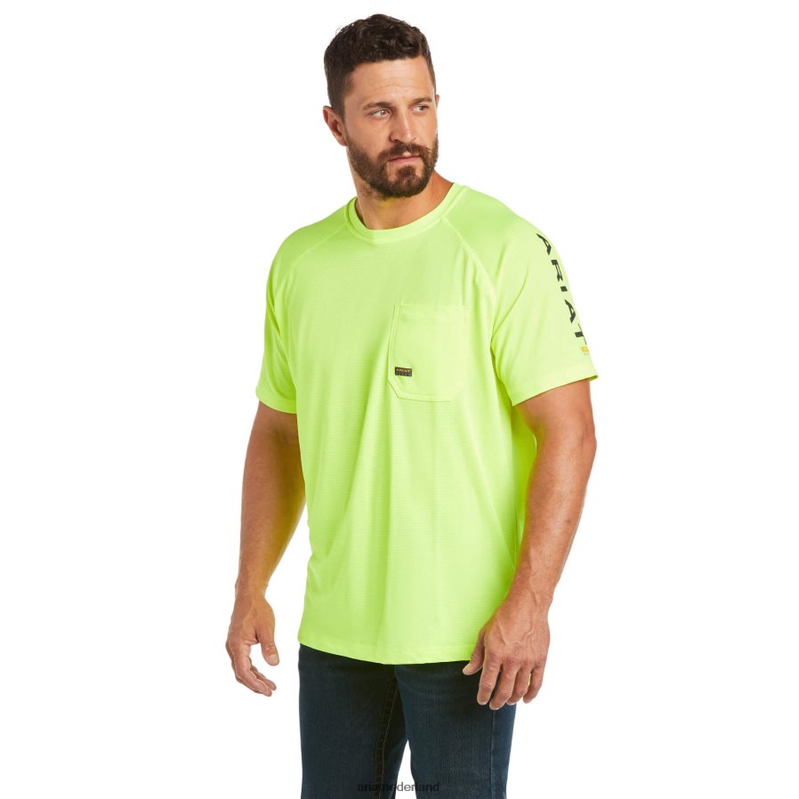 neon limoen wapening hittevechter t-shirt Ariat Heren toppen PJ26LN707