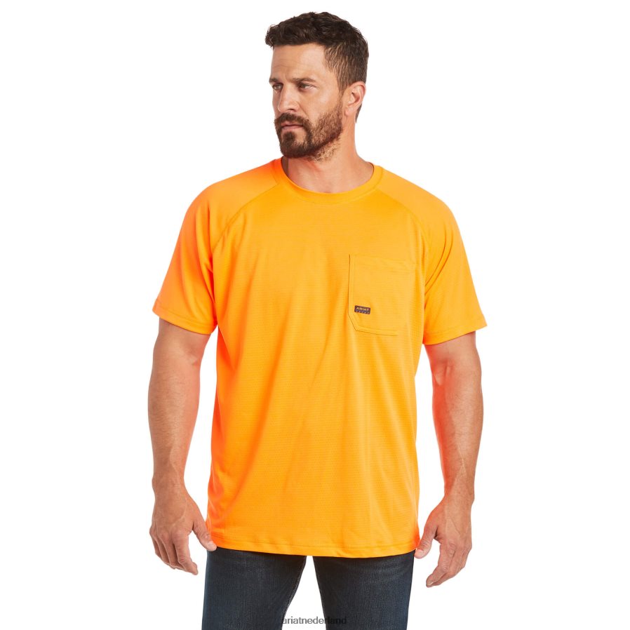neon-oranje wapening hittevechter t-shirt Ariat Heren toppen PJ26LN654