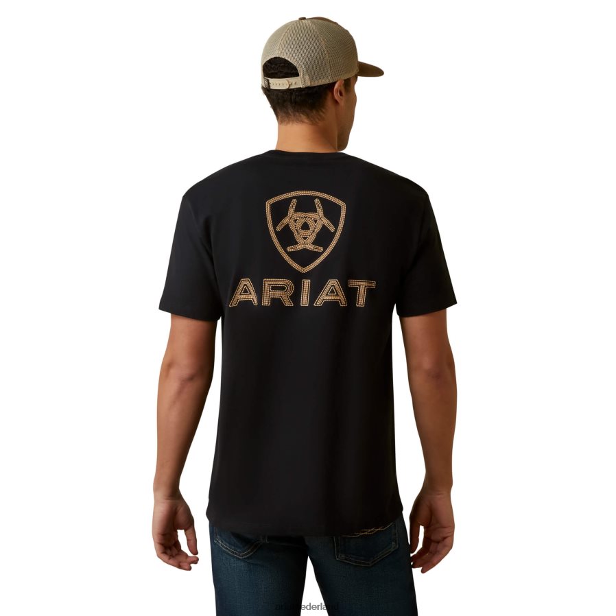zwart T-shirt met schildsteek Ariat Heren toppen PJ26LN715