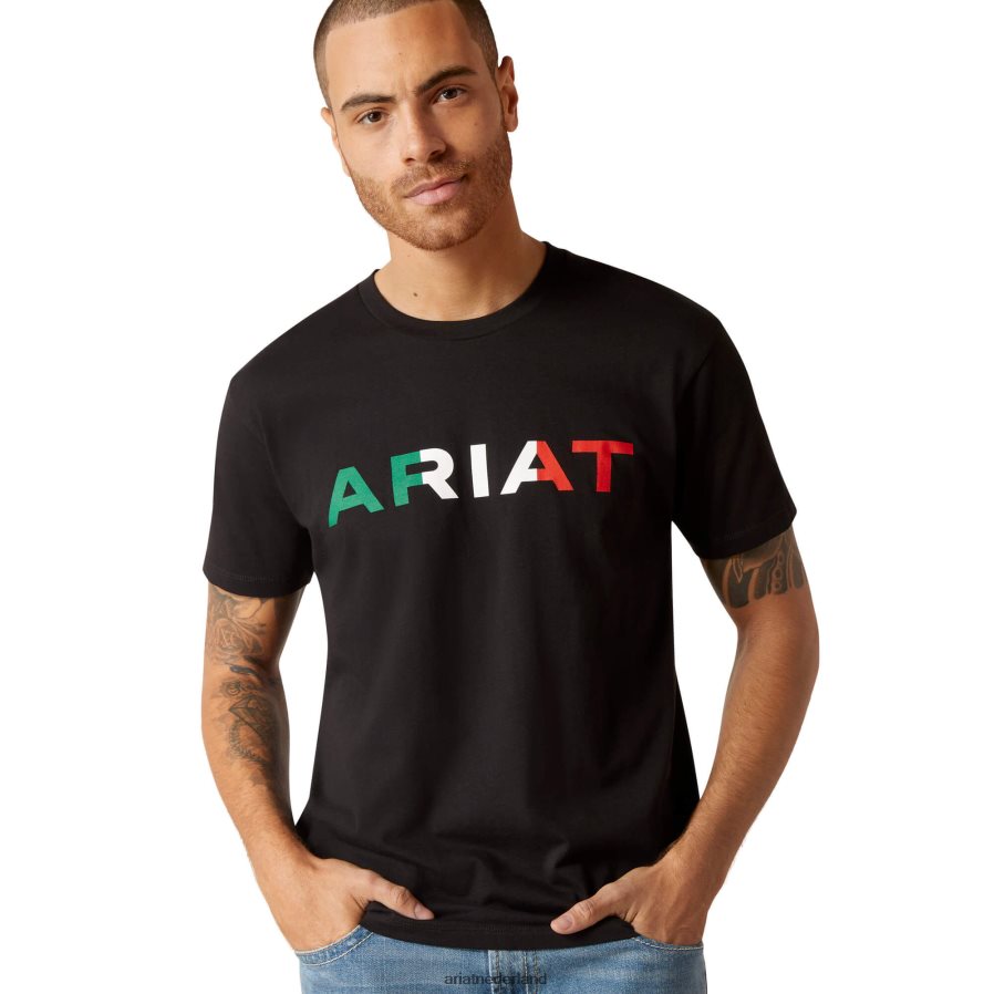 zwart Viva Mexico t-shirt Ariat Heren toppen PJ26LN563