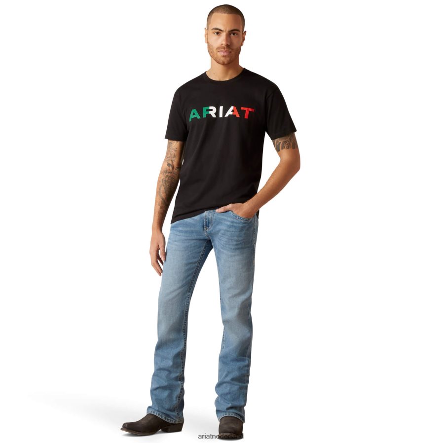 zwart Viva Mexico t-shirt Ariat Heren toppen PJ26LN563