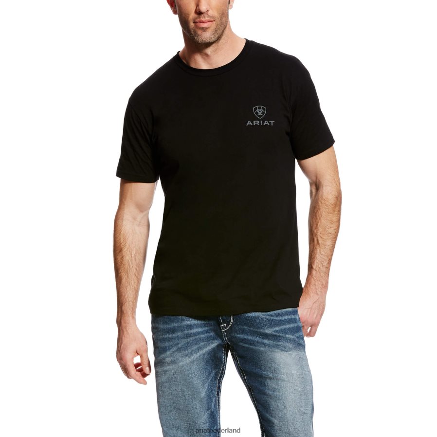 zwart korps tee Ariat Heren toppen PJ26LN569