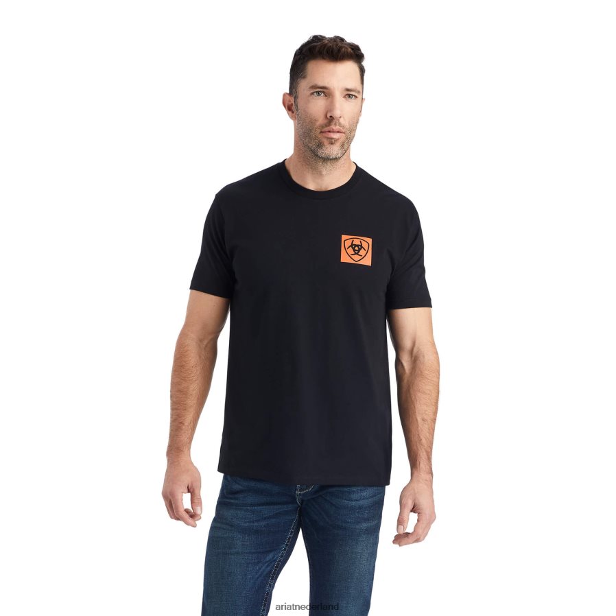 zwart lineair octaan t-shirt Ariat Heren toppen PJ26LN599