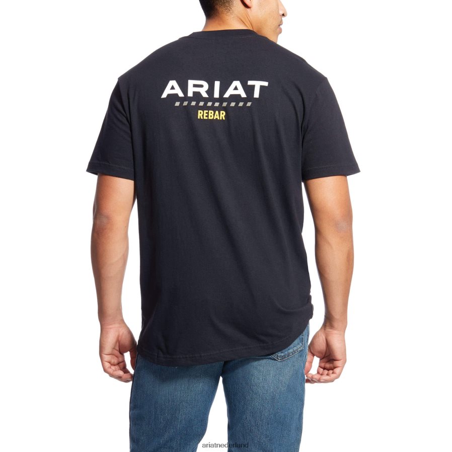 zwart sterk katoenen T-shirt met logo Ariat Heren toppen PJ26LN604