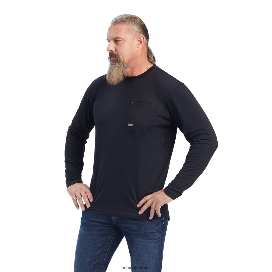 zwart wapening workman reflecterende vlag grafisch t-shirt Ariat Heren toppen PJ26LN911