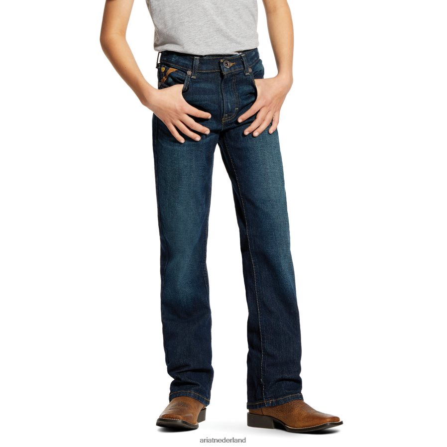 Durham b5 slim stretch legacy stapelbare jeans met rechte pijpen Ariat kinderen collecties PJ26LN3970