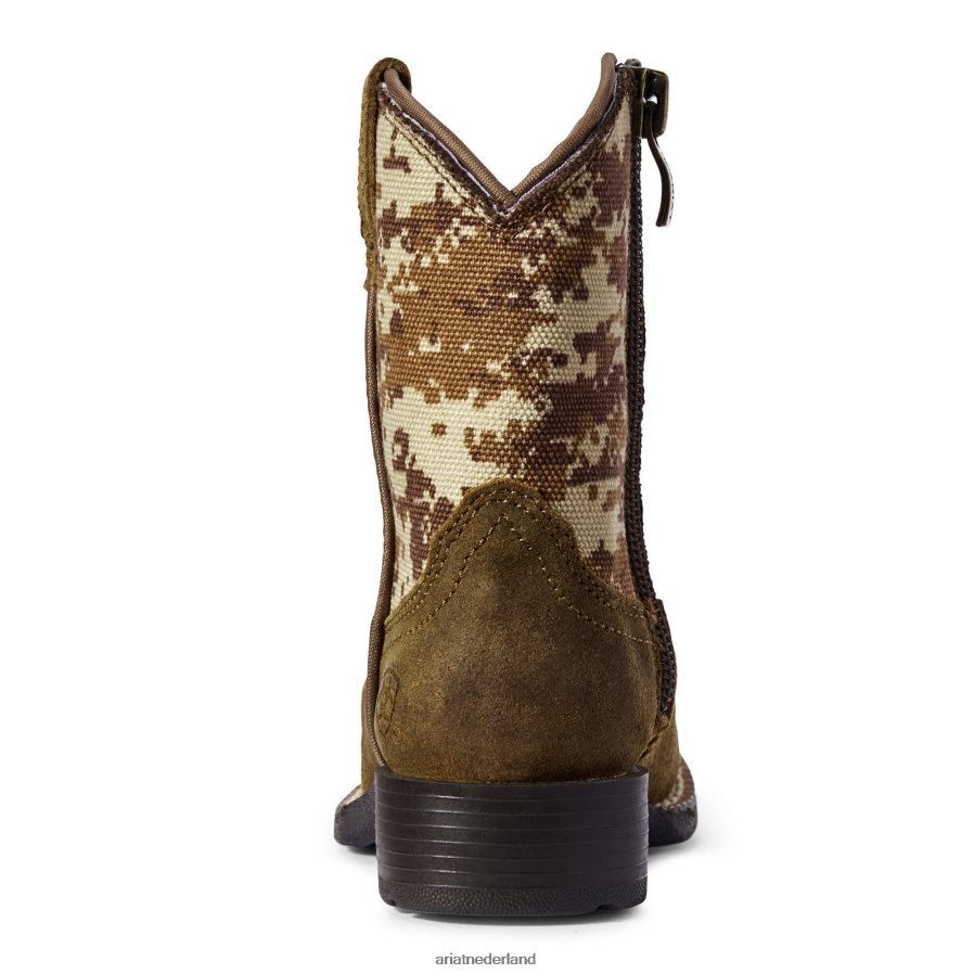 bruin Kleine Stompers Dallas-laars Ariat kinderen collecties PJ26LN3869