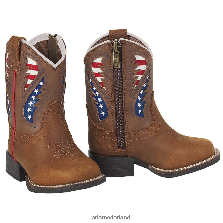 bruin kleine stompers george boot Ariat kinderen collecties PJ26LN3904