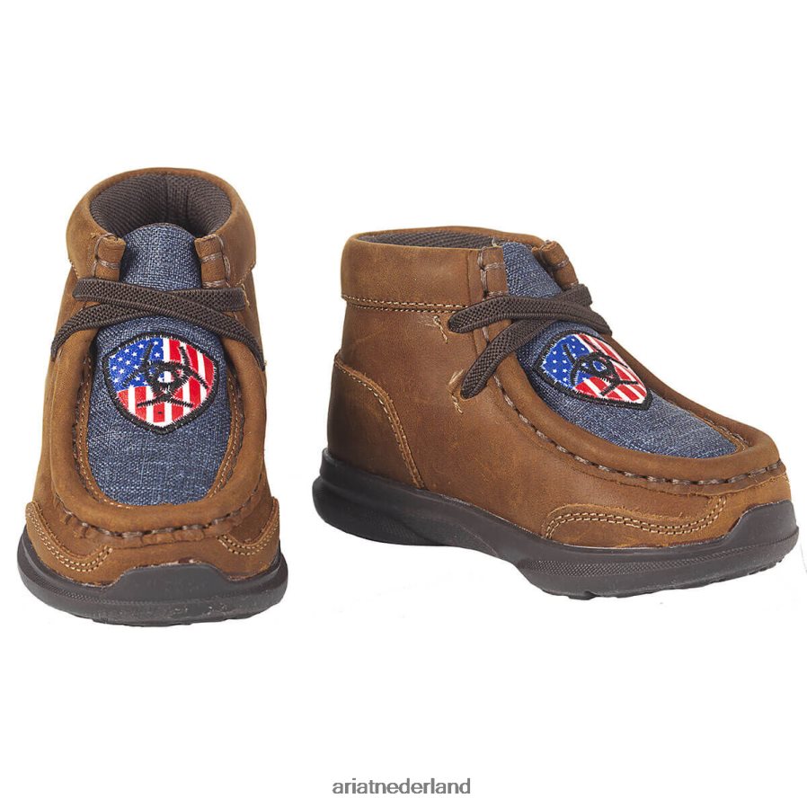 bruin lil stompers usa heethoofd Ariat kinderen collecties PJ26LN3946