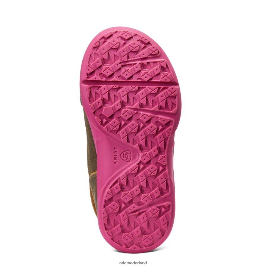 bruinen kleine stompers roswell heethoofd Ariat kinderen collecties PJ26LN3945