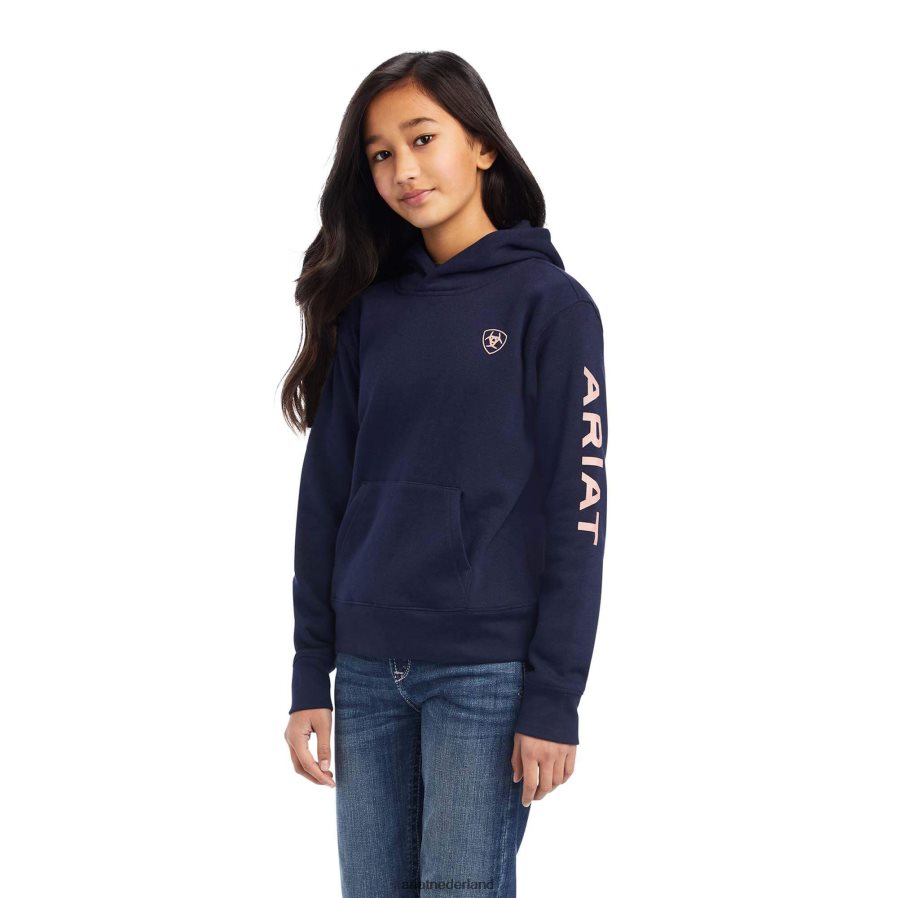 marine eclips Hoodie met echt armlogo Ariat kinderen kleding PJ26LN4109