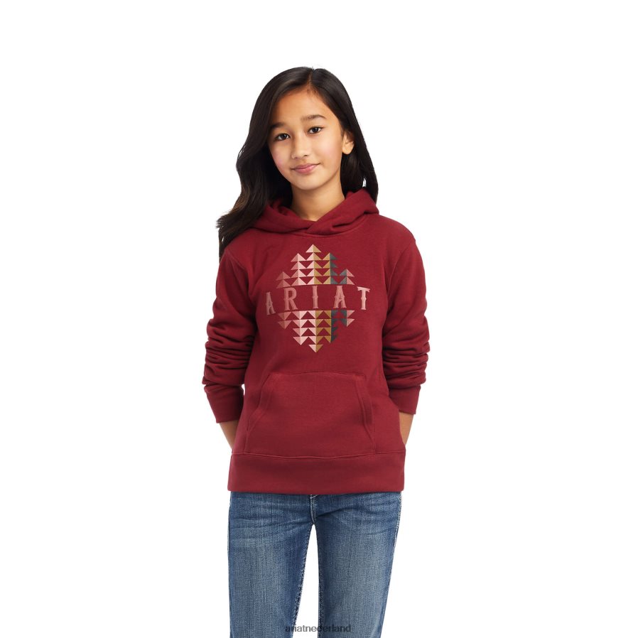 rood rood echte berentand hoodie Ariat kinderen kleding PJ26LN4112