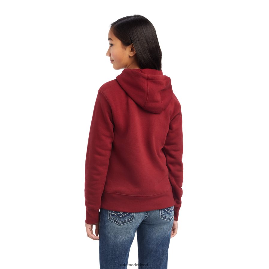 rood rood echte berentand hoodie Ariat kinderen kleding PJ26LN4112