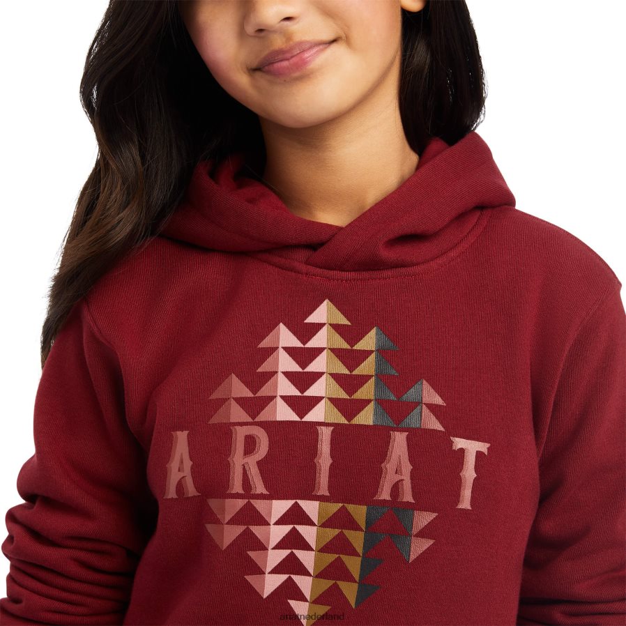 rood rood echte berentand hoodie Ariat kinderen kleding PJ26LN4112