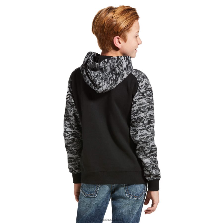 zwarte digi-camouflage Patriot-hoodie Ariat kinderen kleding PJ26LN4105