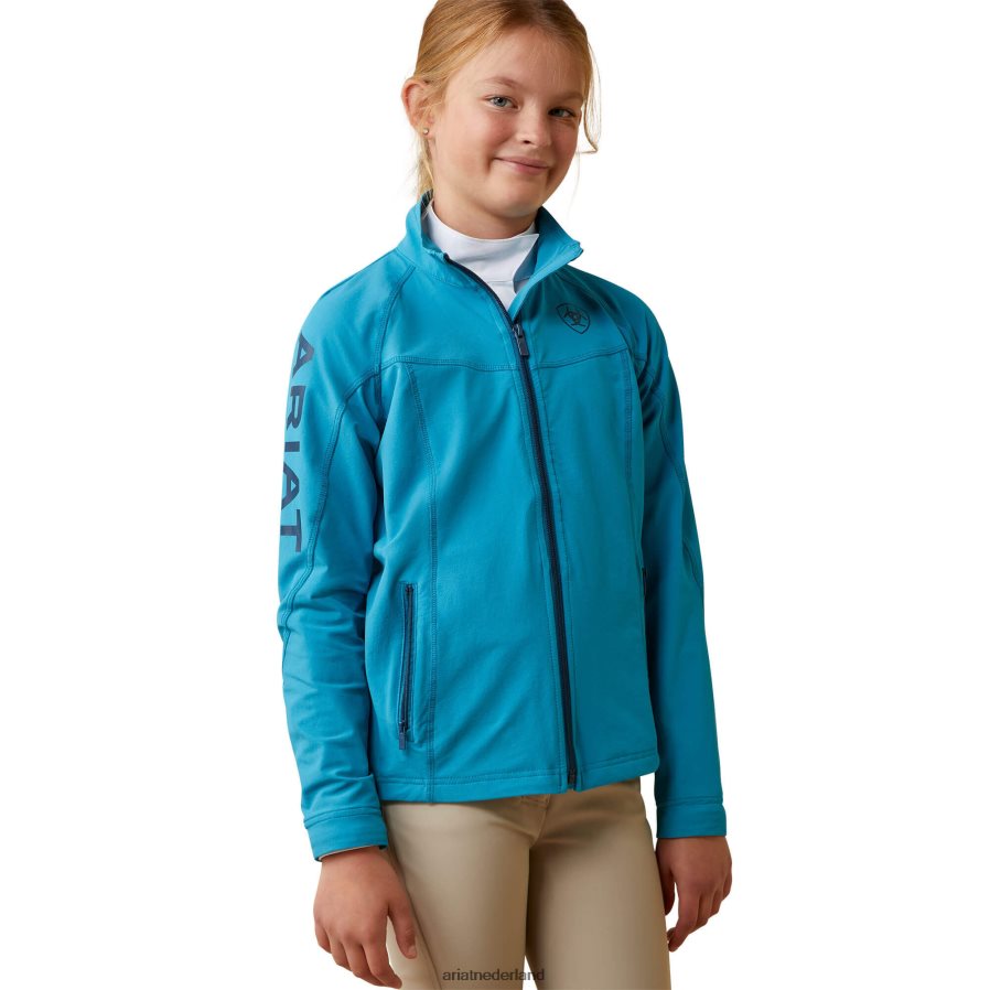 mozaïek blauw soepel softshelljack Ariat kinderen kleding PJ26LN4136