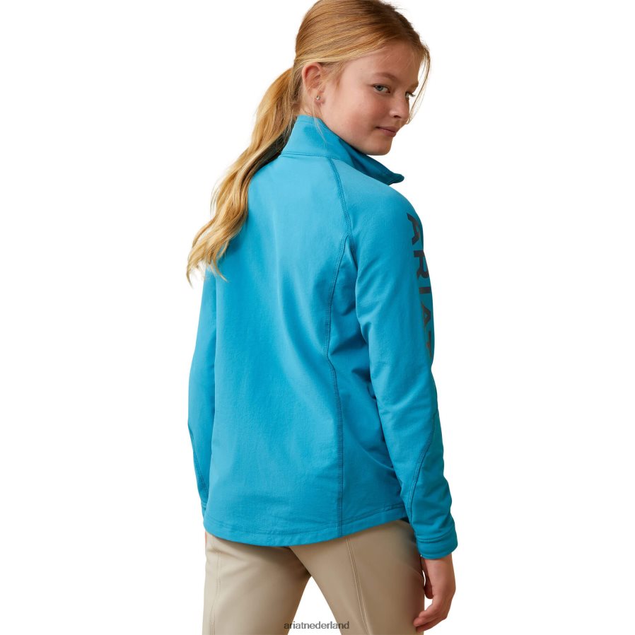 mozaïek blauw soepel softshelljack Ariat kinderen kleding PJ26LN4136