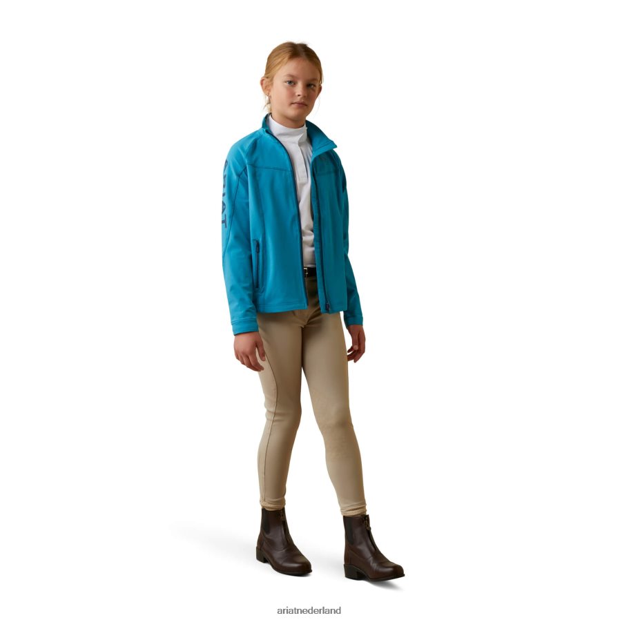 mozaïek blauw soepel softshelljack Ariat kinderen kleding PJ26LN4136