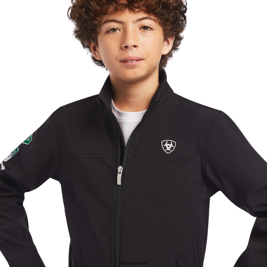 zwart Nieuw team softshell Mexico-jack Ariat kinderen kleding PJ26LN4121