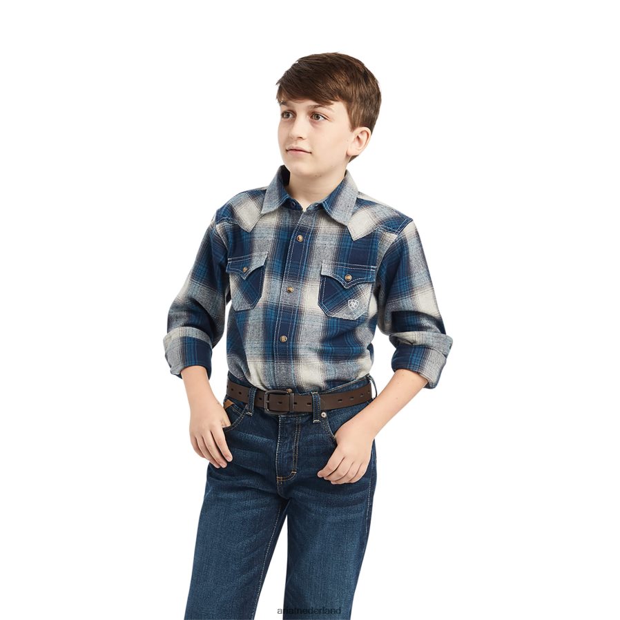 Eiffeltoren Halston retro-fit overhemd Ariat kinderen kleding PJ26LN4076