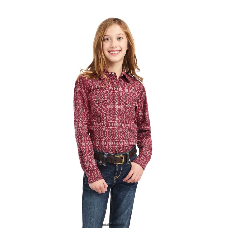 alma afdrukken echt alma-shirt Ariat kinderen kleding PJ26LN4080