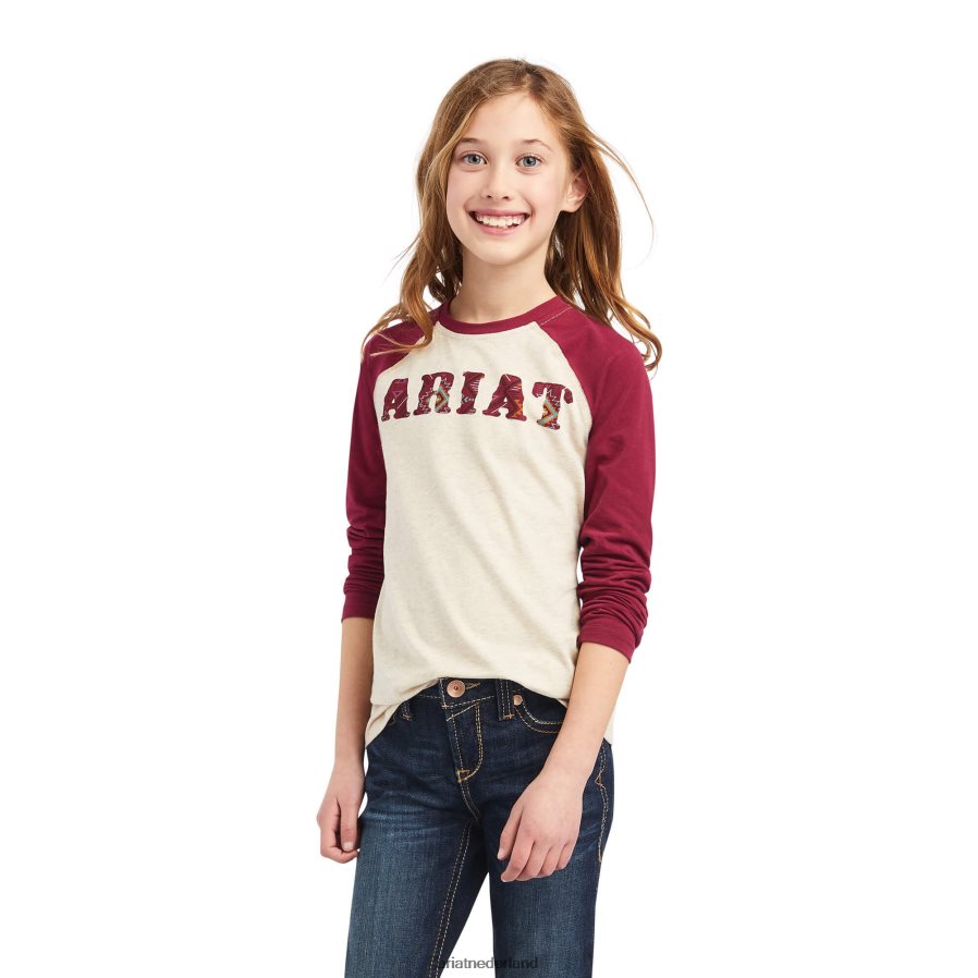 havermout heide echt zuma honkbalshirt Ariat kinderen kleding PJ26LN4031