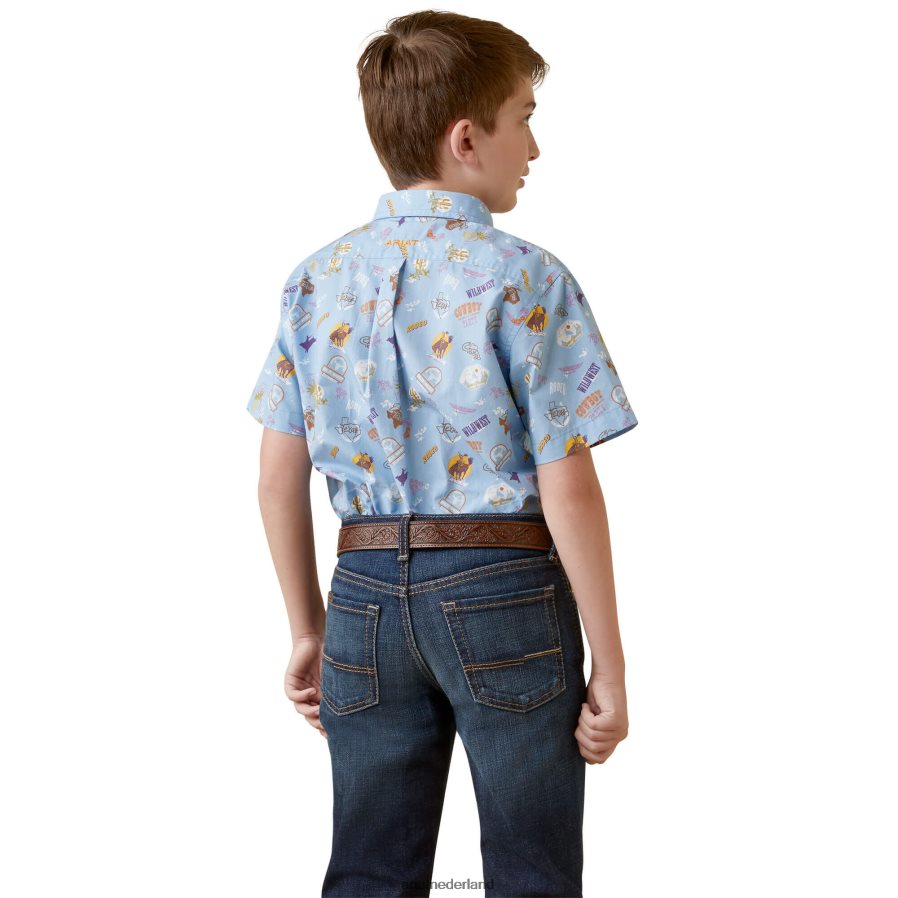 lila Klassiek overhemd van Maurico Ariat kinderen kleding PJ26LN4098