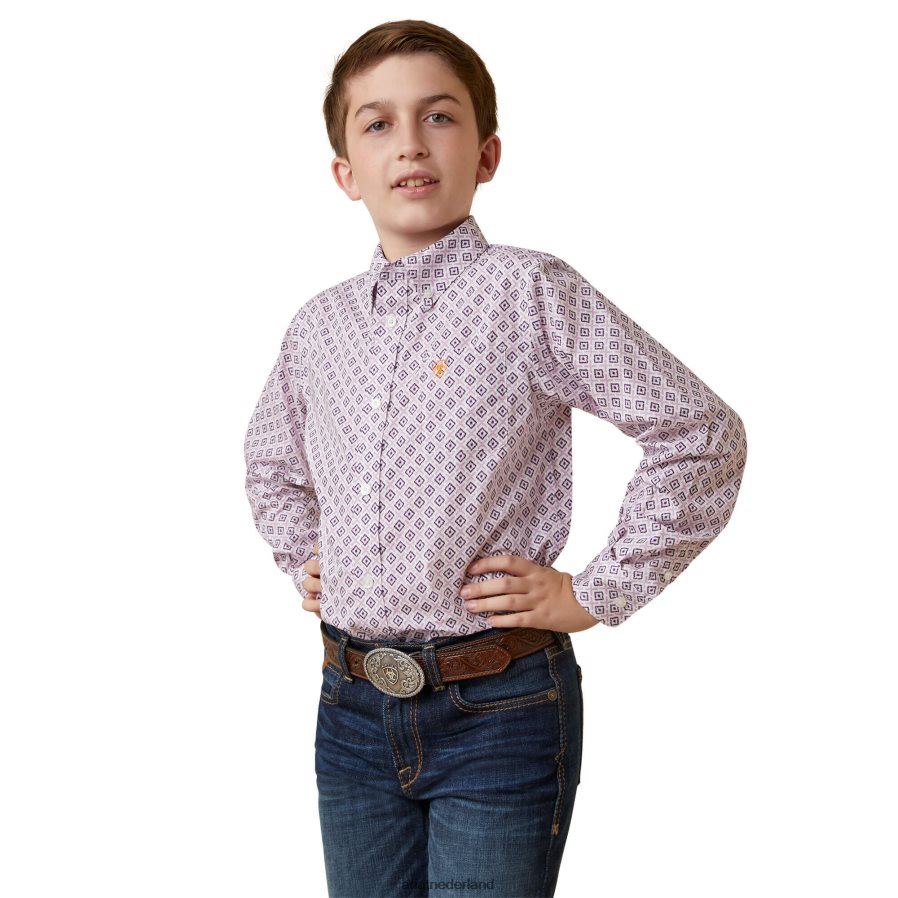 lila Merrick klassiek fit overhemd Ariat kinderen kleding PJ26LN4100