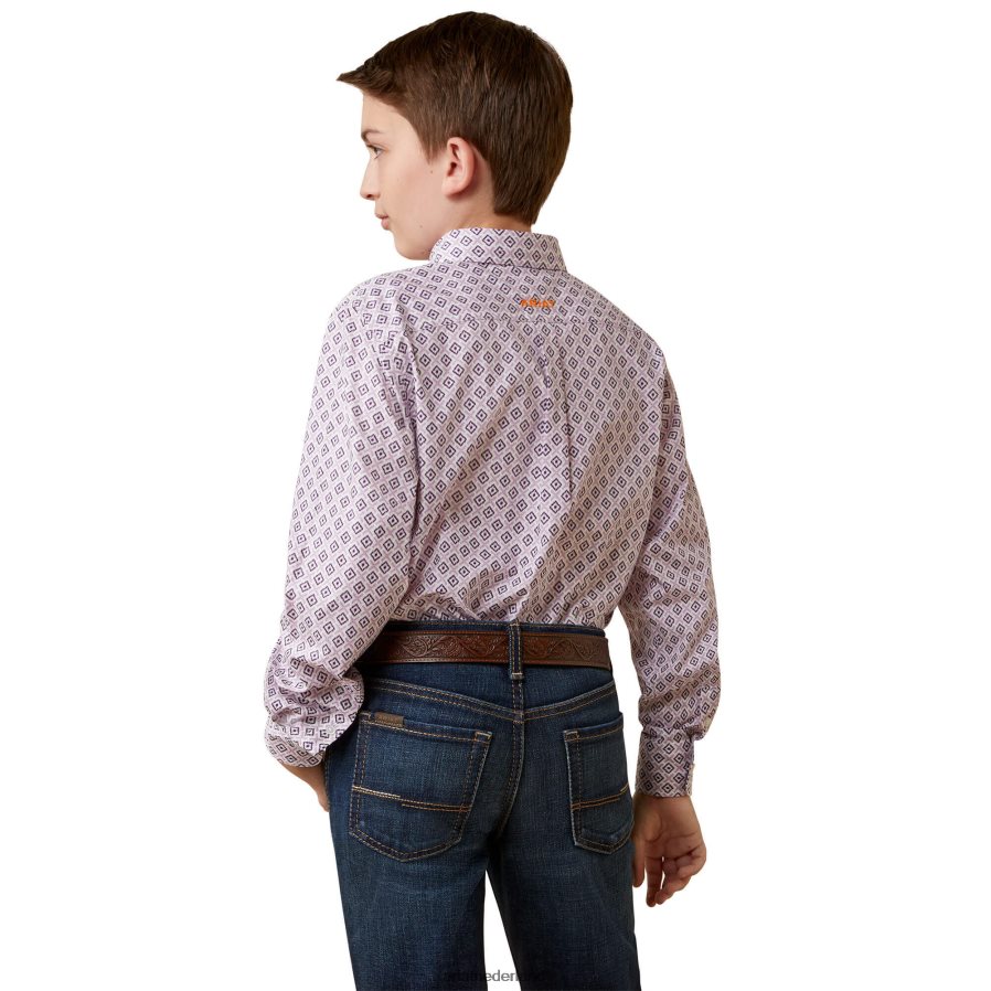 lila Merrick klassiek fit overhemd Ariat kinderen kleding PJ26LN4100