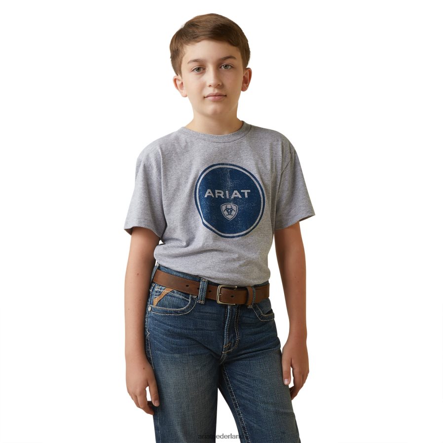 atletische heide gedragen rond t-shirt Ariat kinderen kleding PJ26LN4015