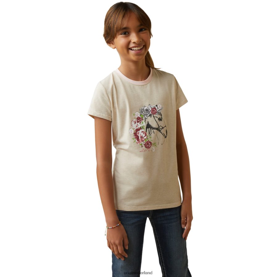 havermout heide flora-t-shirt Ariat kinderen kleding PJ26LN4020