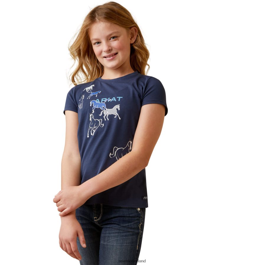 marine eclips stoeiend t-shirt Ariat kinderen kleding PJ26LN3996