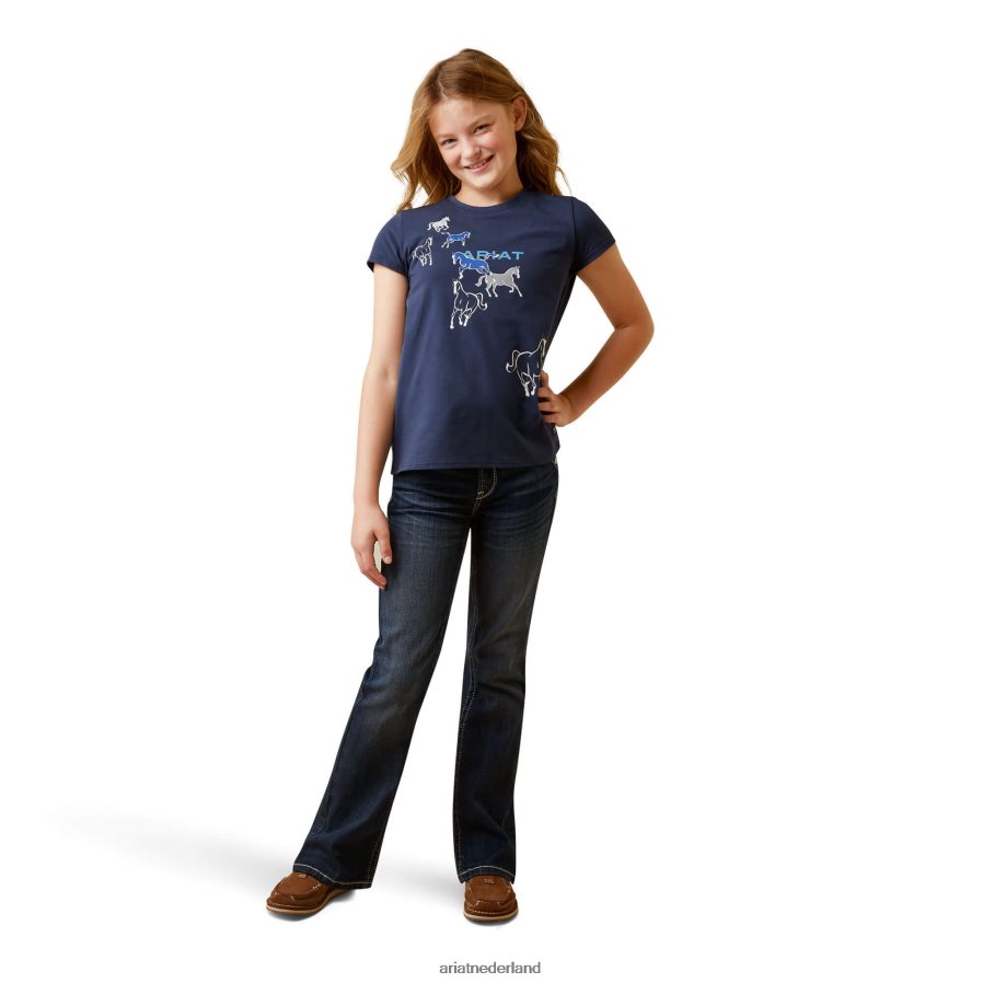 marine eclips stoeiend t-shirt Ariat kinderen kleding PJ26LN3996