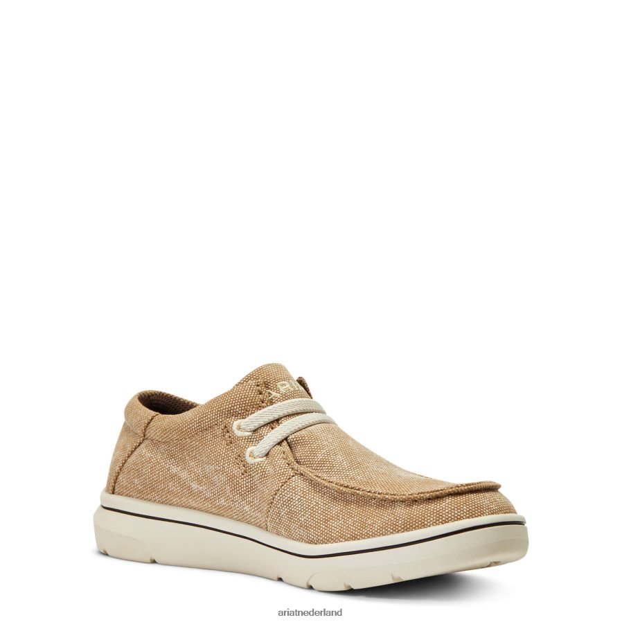 gewassen bruin canvas hilo 3 Ariat kinderen schoenen PJ26LN3959