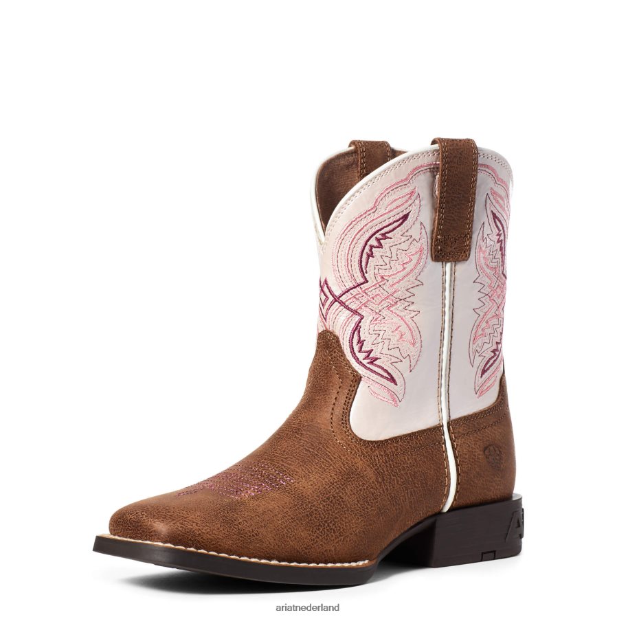 adobe bruin westernlaars met dubbele kicker Ariat kinderen schoenen PJ26LN3850
