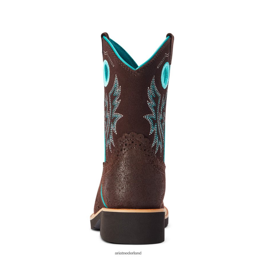 koninklijke chocolade Fatbaby cowboy westernlaars Ariat kinderen schoenen PJ26LN3836