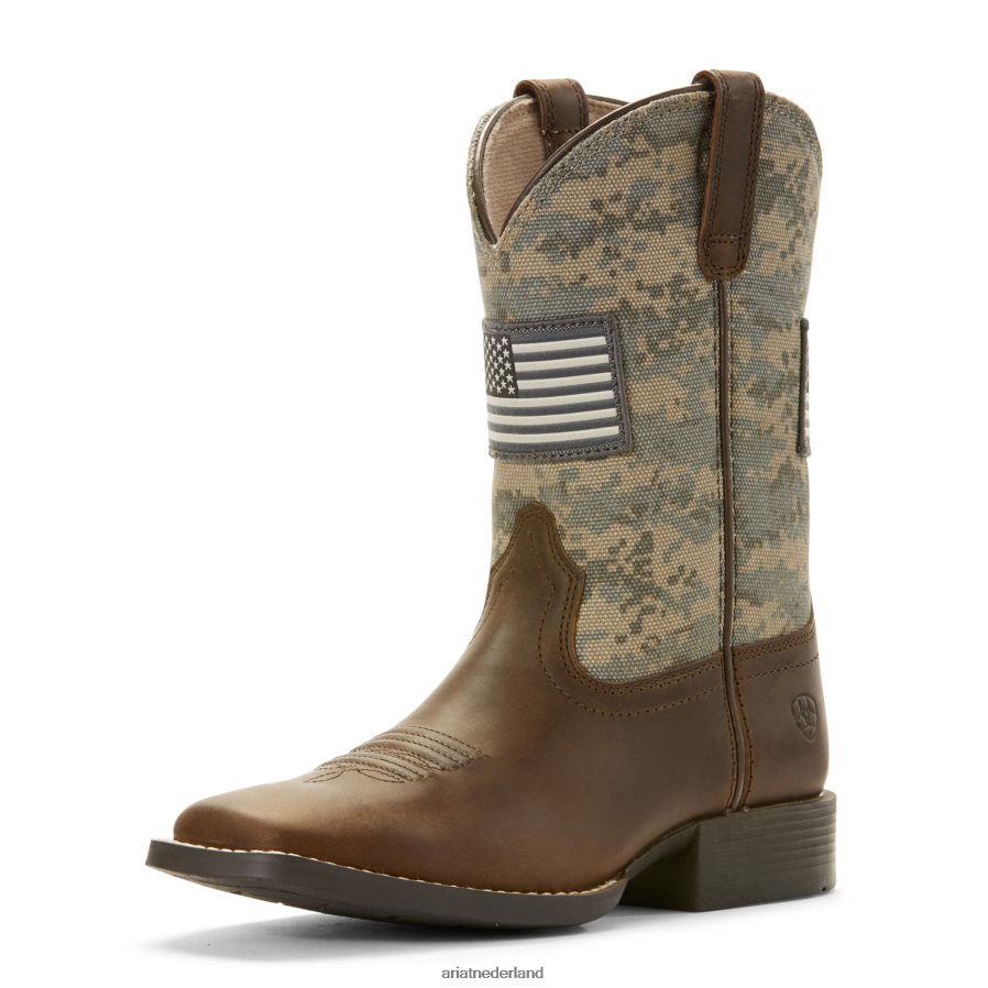 noodlijdend bruin Patriot westerse laars Ariat kinderen schoenen PJ26LN3840