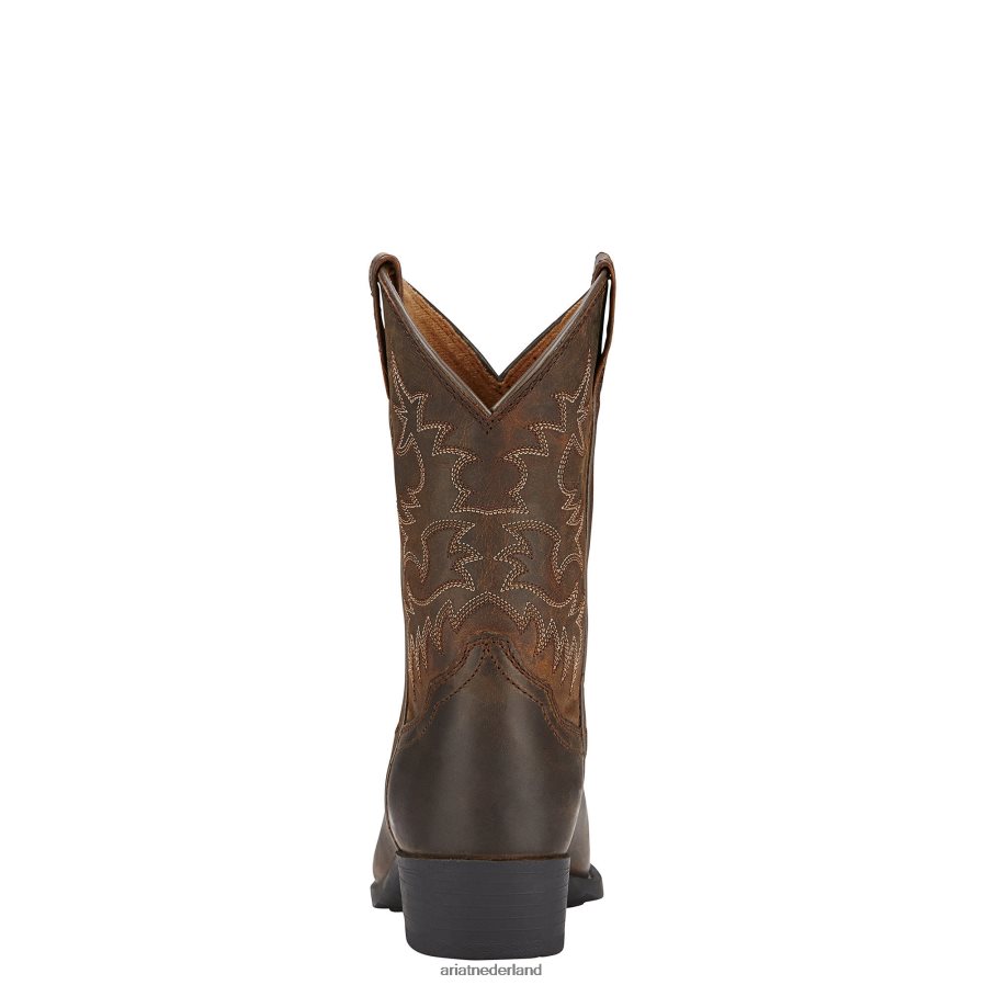 noodlijdend bruin erfgoed westerse westernlaars Ariat kinderen schoenen PJ26LN3829