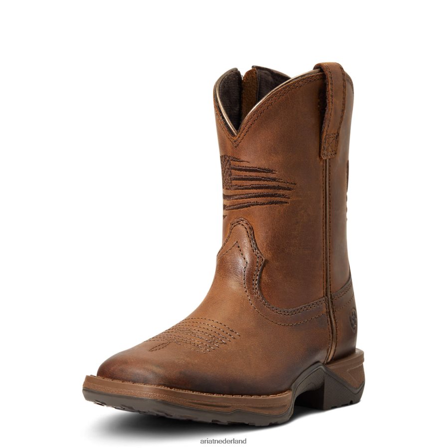 noodlijdend bruin volkslied patriot westernlaars Ariat kinderen schoenen PJ26LN3871