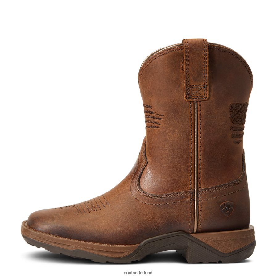 noodlijdend bruin volkslied patriot westernlaars Ariat kinderen schoenen PJ26LN3871