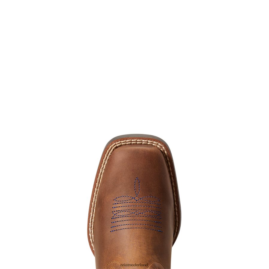 noodlijdend bruin westernlaars met dubbele kicker Ariat kinderen schoenen PJ26LN3926