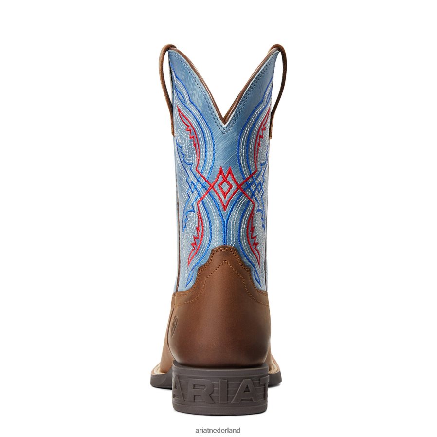 noodlijdend bruin westernlaars met dubbele kicker Ariat kinderen schoenen PJ26LN3926